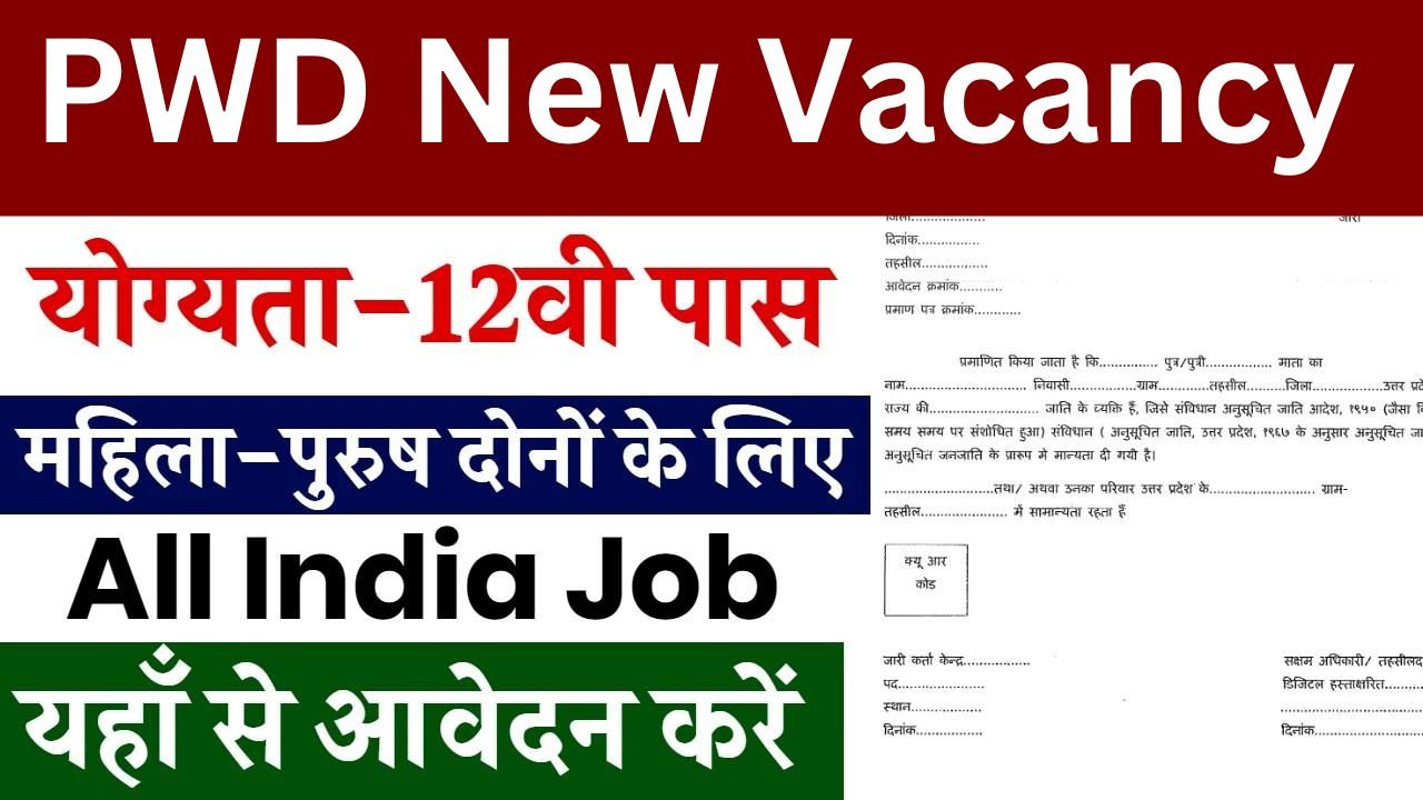 PWD New Vacancy 2024