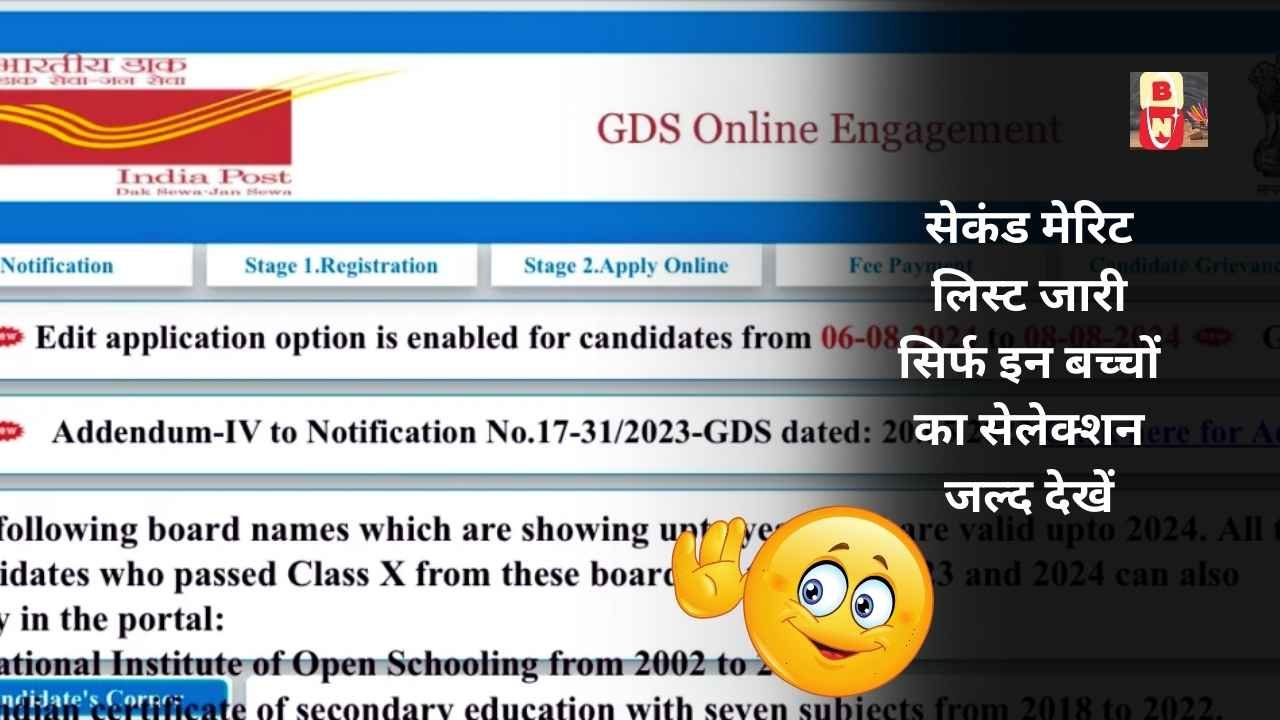 India Post GDS 2nd Merit List Check 2024